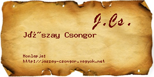 Jászay Csongor névjegykártya