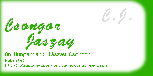 csongor jaszay business card