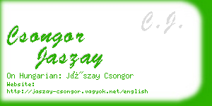csongor jaszay business card